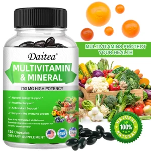 Multivitamin Capsules with Mineral Supplement To Provide Energy